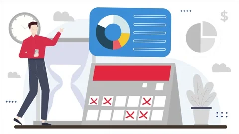 Flat design business planning concept. business animated illustration. business Stock Footage 276882814