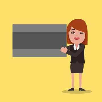 Flat design business Vector Illustration Empty copy space text for Ad website Illustrazione stock