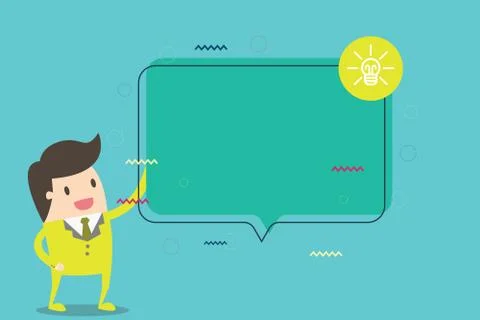 Flat design business Vector Illustration concept Empty template copy space text Stock Illustration