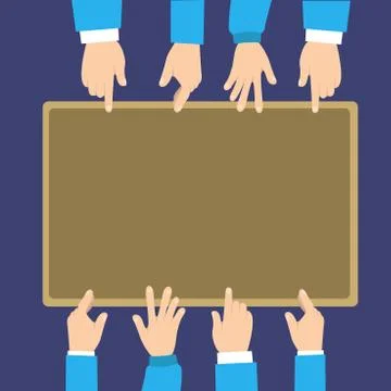 Flat design business Vector Illustration Empty copy space text for Ad website Illustrazione stock