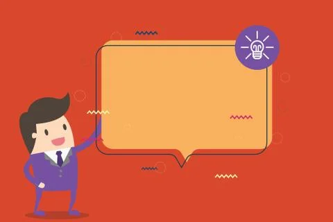 Flat design business Vector Illustration concept Empty template copy space Illustrazione stock