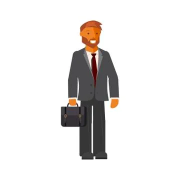 Flat design businessman Stock Illustration