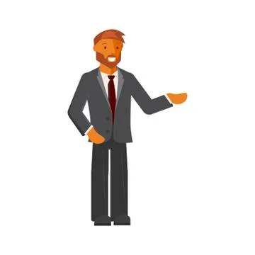 Flat design businessman Stock Illustration