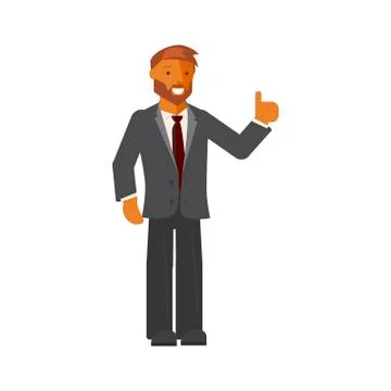 Flat design businessman Stock Illustration