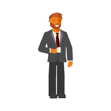 Flat design businessman Illustrazione stock