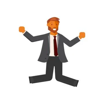 Flat design businessman Stock Illustration