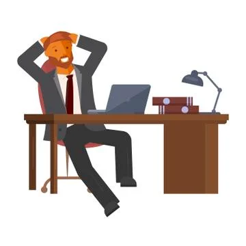 Flat design businessman Stock Illustration