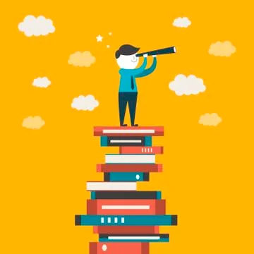 Flat design for businessmen looking for future trends Illustrazione stock