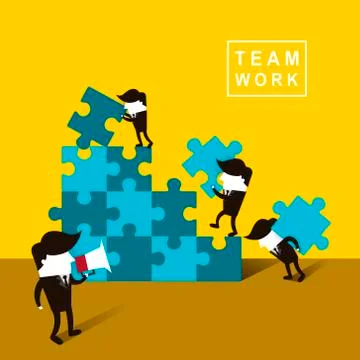 Flat design of businessmen team work Stock Illustration