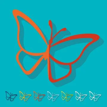 Flat design. butterfly Stock Illustration