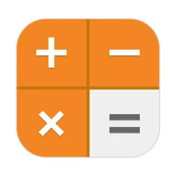 Flat design calculation icon. Calculator icon. Computation. Vector. Illustrazione stock