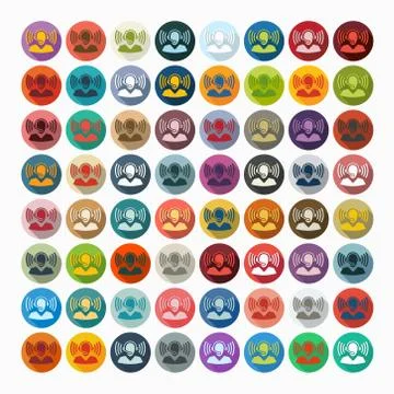 Flat design: call center Illustrazione stock