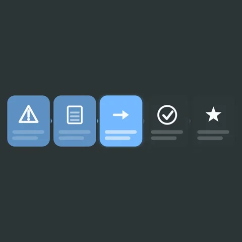 Flat design Cancellation feedback journey animation - graphite marketing motion Stock Footage 342627105