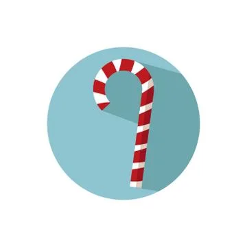 Flat design candy cane Stock Illustration
