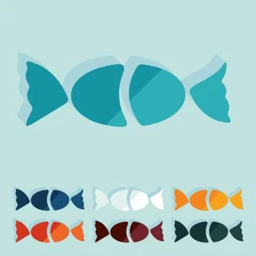 Flat design: candy Stock Illustration