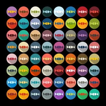 Flat design: candy 스톡 일러스트