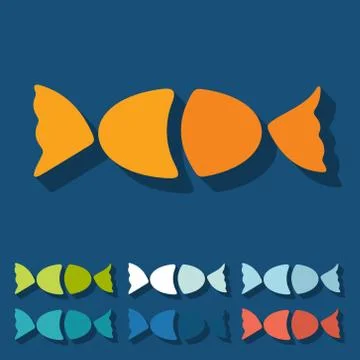 Flat design: candy Stock Illustration