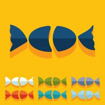 Flat design: candy Illustrazione stock