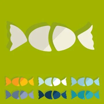 Flat design: candy Stock Illustration