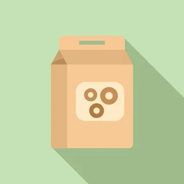 Flat design cardboard packaging box icon Illustrazione stock