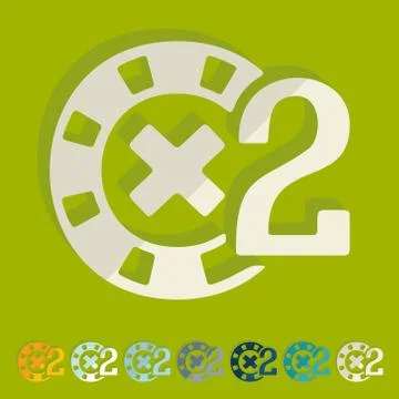 Flat design: casino chips Stock Illustration