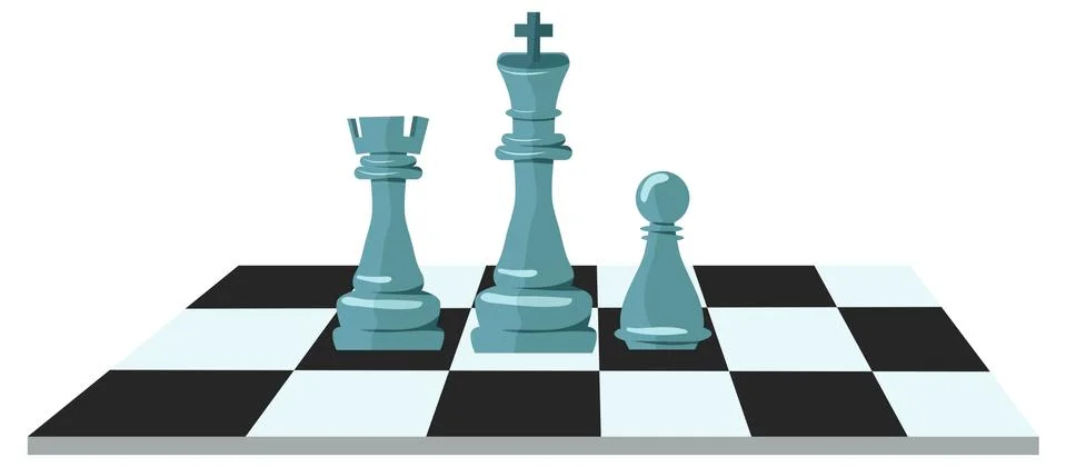 Flat design of chess figures Stock Illustration