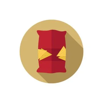 Flat design chips Stock Illustration