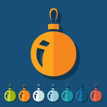 Flat design: christmas ball Stock Illustration