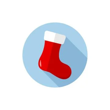 Flat design Christmas Stocking Stock Illustration