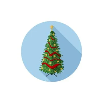 Flat design Christmas Tree Stock Illustration