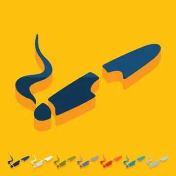 Flat design: cigar Ilustración de archivo