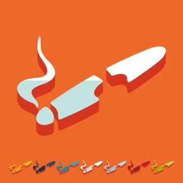 Flat design: cigar Ilustración de archivo