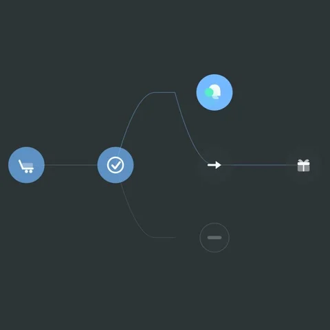 Flat design Click and collect journey animation - graphite marketing motion Stock Footage 342626662