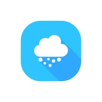 Flat design cloud and hails イラスト素材