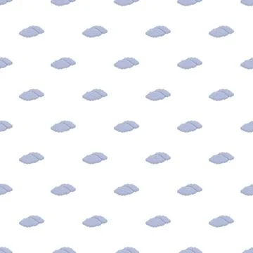 Flat design clouds creating a seamless pattern background Stockillustratie
