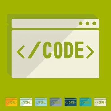 Flat design. coding Stock Illustration