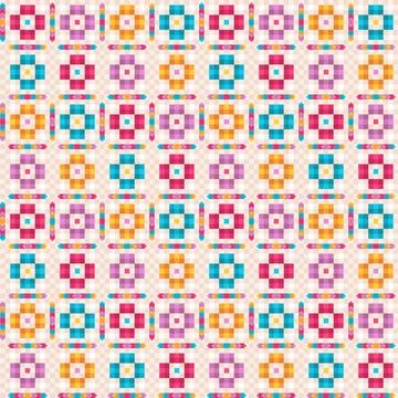 Flat design colorful geometric pattern Stock Illustration