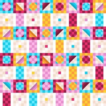 Flat design colorful geometric pattern Stock Illustration