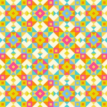 Flat design colorful geometric pattern Illustrazione stock