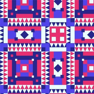 Flat design colorful geometric pattern Stock Illustration