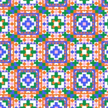 Flat design colorful geometric pattern Stockillustratie