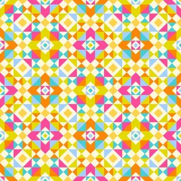 Flat design colorful geometric pattern Stock Illustration