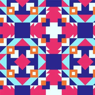 Flat design colorful geometric pattern Illustrazione stock