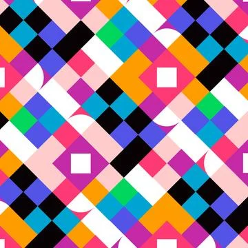 Flat design colorful geometric pattern Stock Illustration