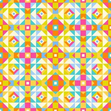 Flat design colorful geometric pattern Stock Illustration
