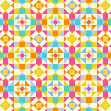 Flat design colorful geometric pattern Stock Illustration