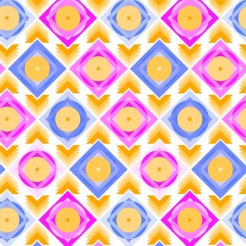 Flat design colorful geometric pattern Stock Illustration