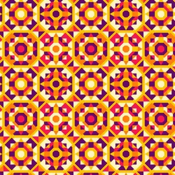 Flat design colorful geometric pattern Stock Illustration