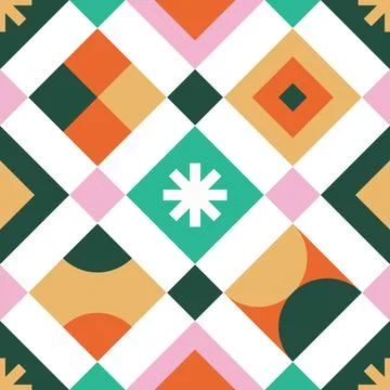 Flat design colorful geometric pattern Stock Illustration