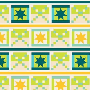 Flat design colorful geometric pattern Illustrazione stock